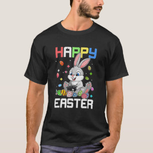 T-shirt Joyeux Easter Bunny Egg Vidéo Jeu Garçons Enfants