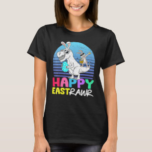 T-shirt Joyeux Eastrawr T Rex Easter Bunny Dinosaur Oeufs 