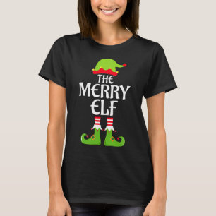 T-shirt Joyeux Elf Correspondance Famille Groupe Noël Fête
