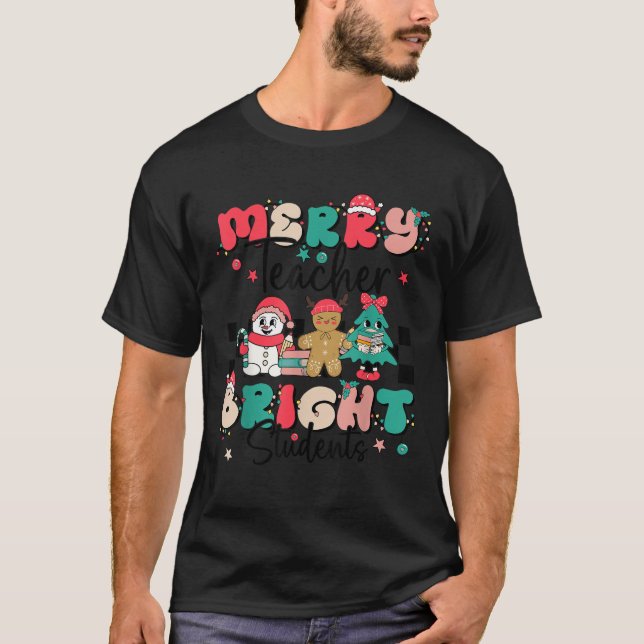 T-shirt Joyeux enseignant brillant étudiant amusant enseig (Devant)