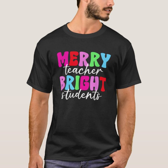 T-shirt Joyeux enseignant Étudiants brillants Rétro Super  (Devant)