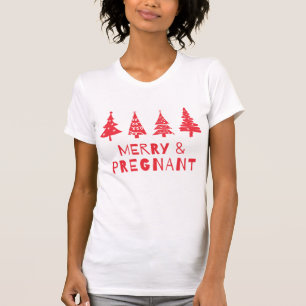 T-shirt Joyeux et enceinte à Noël