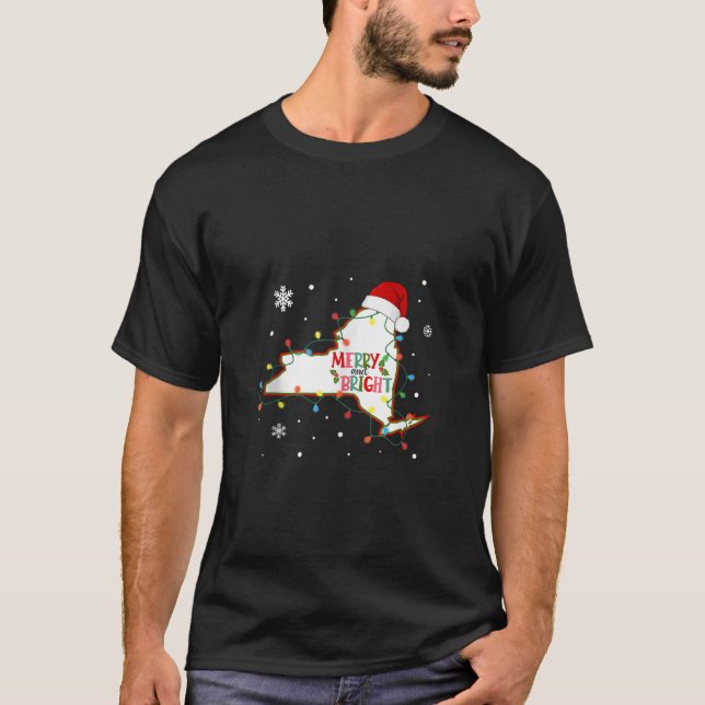 T-shirt Joyeux Et Lumineuses Feux De Noël Noël Noël Noël N (Devant)