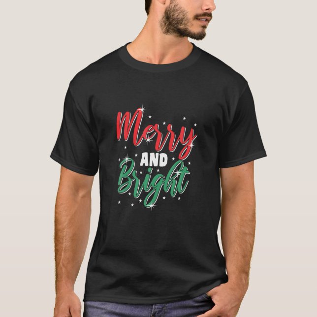 T-shirt Joyeux Et Lumineux Noël Extraordinaire Fantastique (Devant)