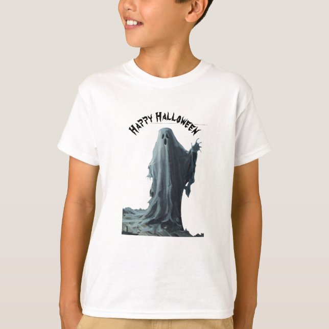 T-shirt Joyeux fantôme d'Halloween (Devant)