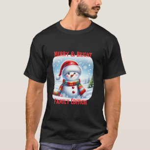 T-shirt Joyeux Festive Snowman Famille Correspondant Vacan