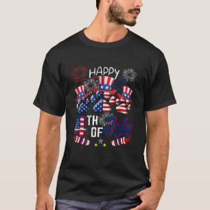 T-shirt Joyeux feu d'artifice du drapeau américain 4 juill