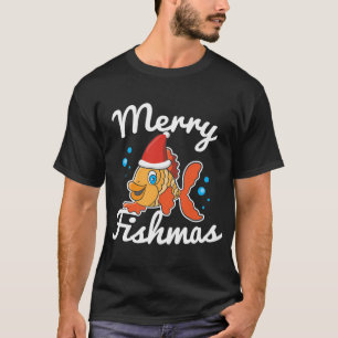 T-shirt Joyeux Fishmas Noël Pêche à la Bass Xmas Pêche