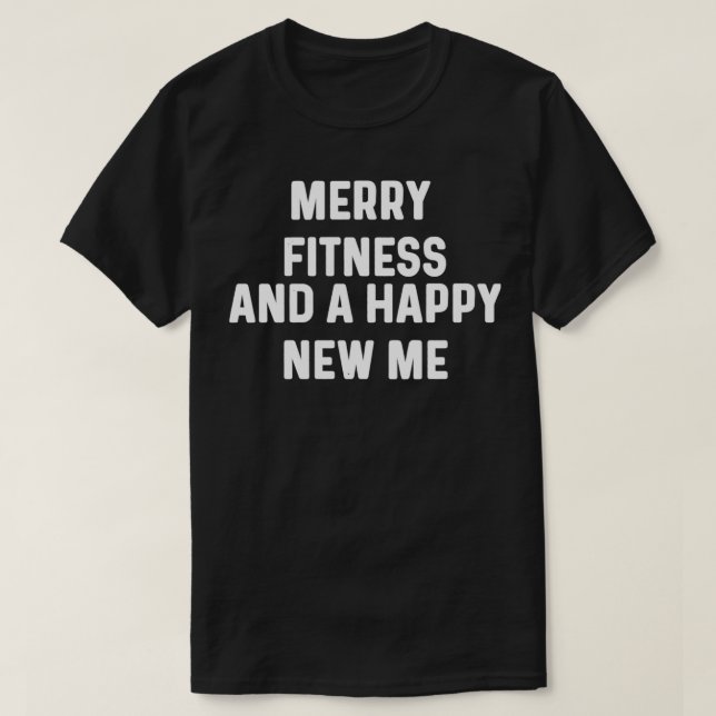 T-shirt Joyeux Fitness Et Un Bon Nouveau Moi Drôle Fitness (Design devant)