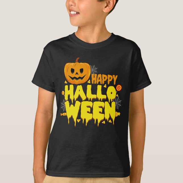 T-shirt Joyeux garçon d'Halloween (Devant)
