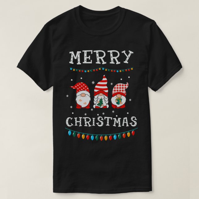 T-shirt Joyeux gnomes de Noël (Design devant)