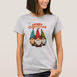 T-shirt Joyeux gnomes mignons de Noël