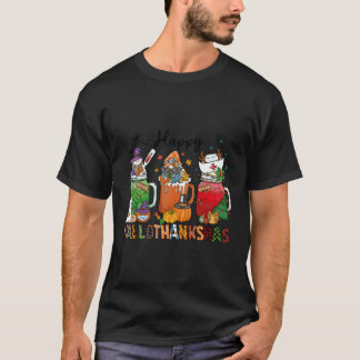 T-shirt Joyeux Hallothanksmas Coffee Nurse Halloween Merci