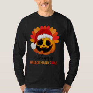 T-shirt Joyeux Hallothanksmas Halloween Citrouille Noël H