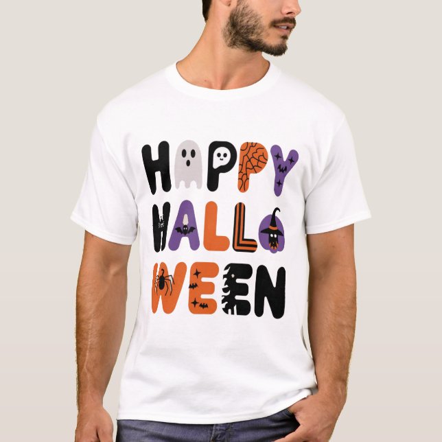 T-shirt Joyeux Halloween. (Devant)