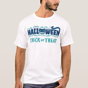 T-shirt Joyeux Halloween avec visage de chat souriant