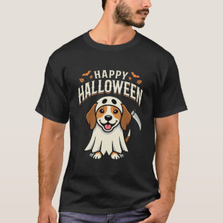 T-shirt Joyeux Halloween Beagle Chien Design_1