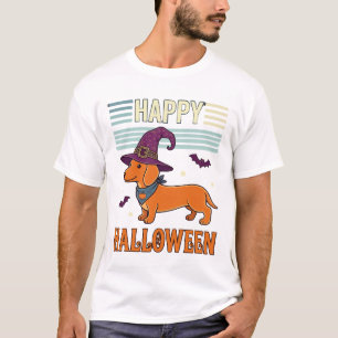 T-shirt Joyeux Halloween Chapeau de sorcière Chauve-souris