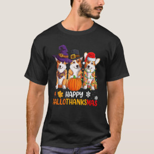 T-shirt Joyeux Halloween  Chien Corgi Gallois Joyeux Hallo