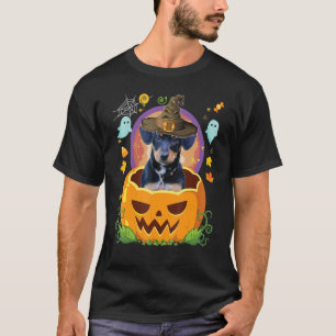T-shirt Joyeux Halloween Citrouille Chiweenie Chien sorciè