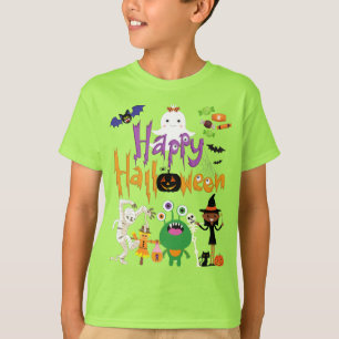 T-shirt Joyeux Halloween Enfants mignonnes et Éffrayants
