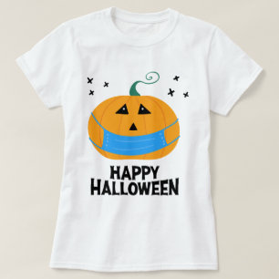 T-shirt Joyeux Halloween   Jack-o'-lantern Portant Un Masq