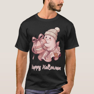 T-shirt Joyeux Halloween Mignon Récolte d'Automne Fantôme&
