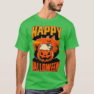 T-shirt Joyeux Halloween Party mignonne Napping Kawaii Car