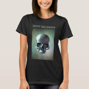 T-shirt Joyeux Halloween. Rendu de crâne 3D