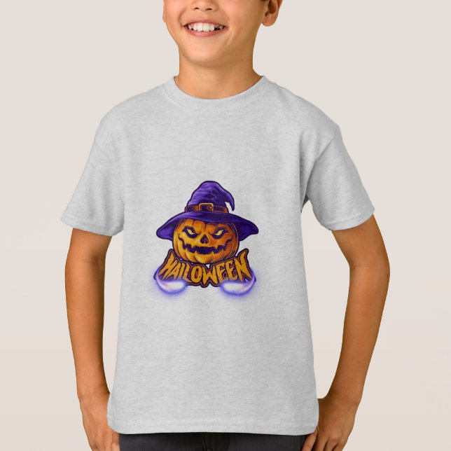 T-shirt Joyeux Halloween Scary Jack O’ Lantern (Devant)