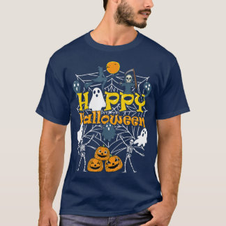 T-shirt Joyeux Halloween Scary Retro Garçons Filles Enfant