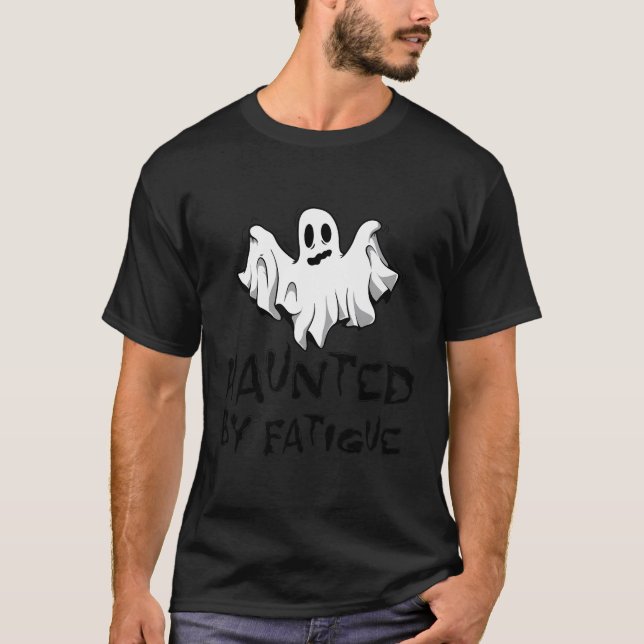 T-shirt Joyeux Halloween Trick Ou Traiter Sleepy Ghost Hor (Devant)