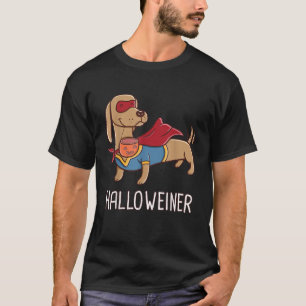 T-shirt Joyeux Halloweiner Dachshund Chien Super-héros Joy
