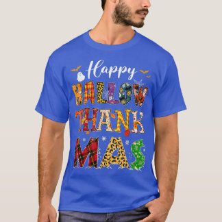T-shirt Joyeux HallowThanksMas Noël Thanksgivi