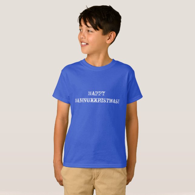 T-shirt Joyeux Hannukkristmas ! Hanoukka et Noël en 1 (Devant entier)