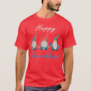 T-shirt Joyeux Hanoukka Juif Gnome Drôle Mignonne Gnomes T
