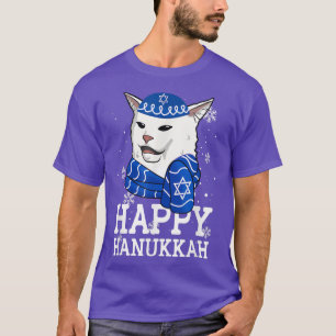 T-shirt Joyeux Hanukkah Smudge Cat Meme drôle de vacances 