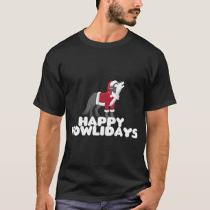 T-shirt Joyeux Howlidays - mignon chien loup de Noël