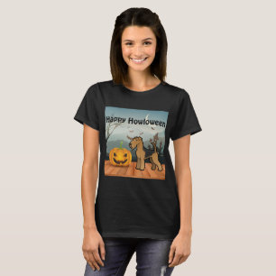 T-shirt Joyeux Howloween Airedale Terrier