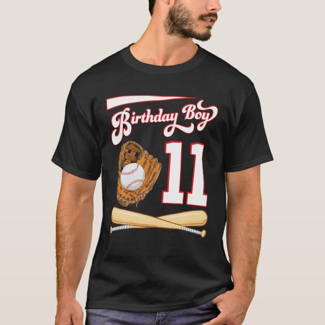 T-shirt Joyeux Joueur De Baseball Anniversaire Garçon De 1 (Devant)