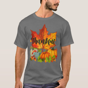 T-shirt Joyeux Jour d'Action de grâce Automne Automne Mapl