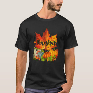 T-shirt Joyeux Jour d'Action de grâce Automne Automne Mapl