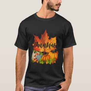 T-shirt Joyeux Jour d'Action de grâce Automne Automne Mapl