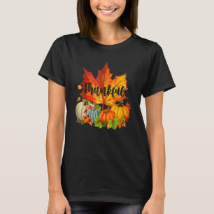 T-shirt Joyeux Jour d'Action de grâce Automne Automne Mapl