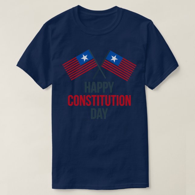 T-shirt Joyeux Jour de la Constitution (Design devant)