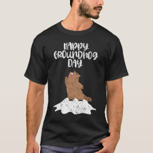 T-shirt Joyeux Jour de la marmotte Funny Fête d'hiver Cade