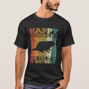 T-shirt Joyeux Jour de la Marmotte Jour Anniversaire le 2 