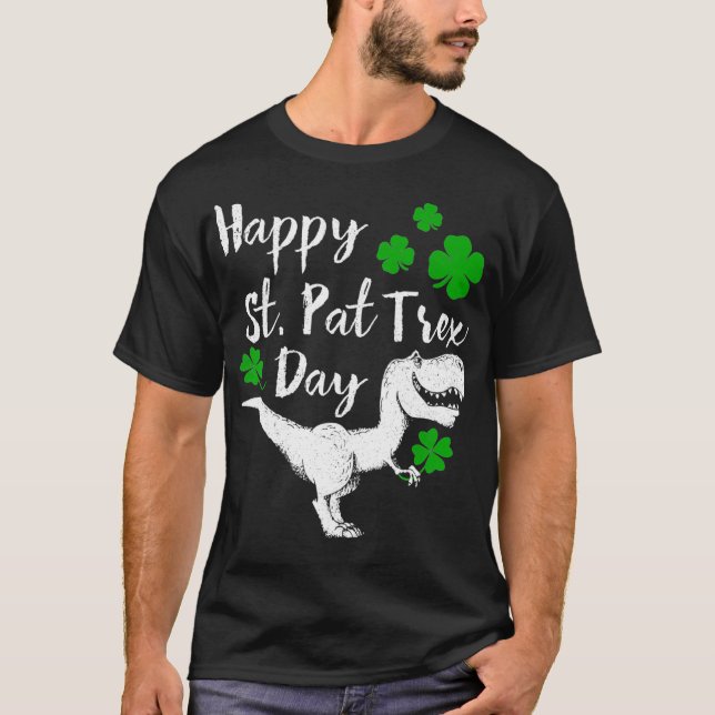 T-shirt Joyeux Jour de la Saint Patrick de Dinosaure de la (Devant)