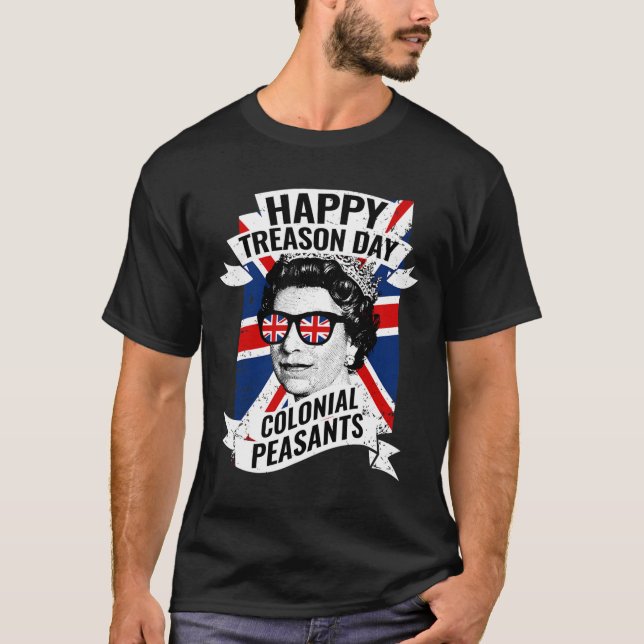 T-shirt Joyeux Jour De La Trahison Drôle Reine Elizabeth 4 (Devant)