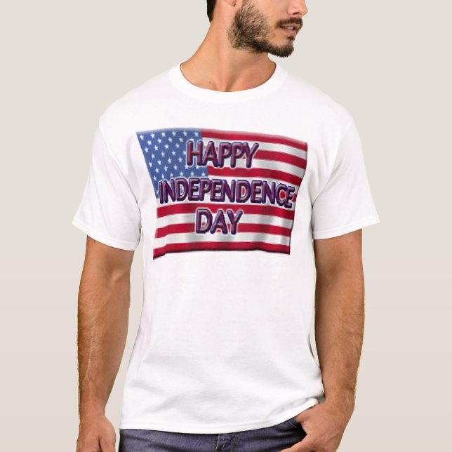 T-shirt Joyeux Jour de l'Indépendance (Devant)